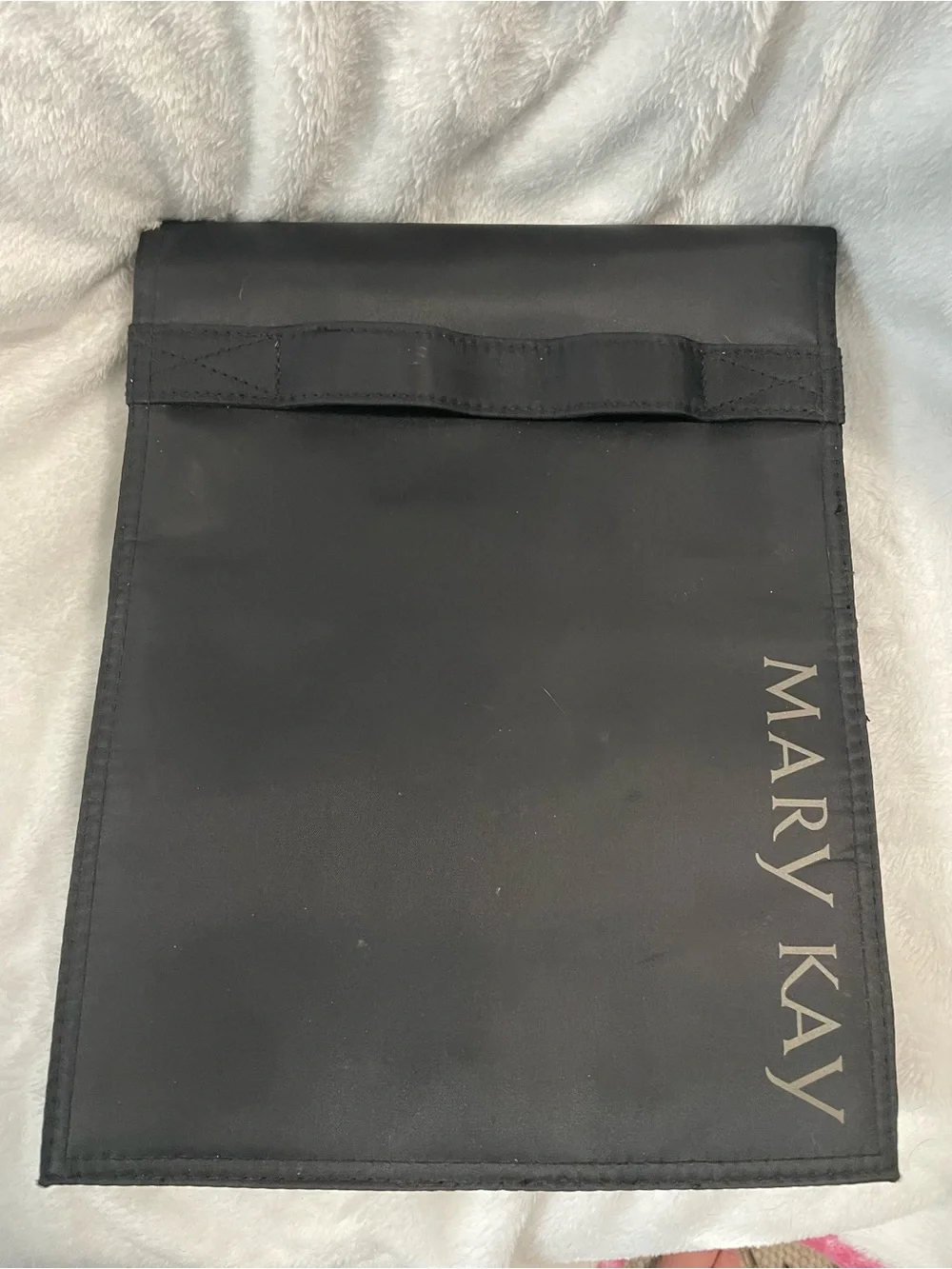 Mary Kay Black Fold-Over Cosmetic Pouch